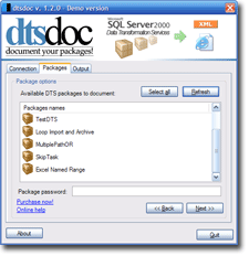 dtsdoc screenshots